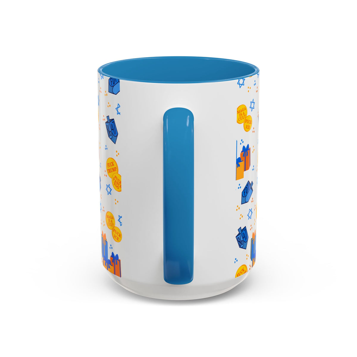 Hanukkah Gift Coffee Mug – Happy Hanukkah Dreidel Gelt Gifts FDT Mug