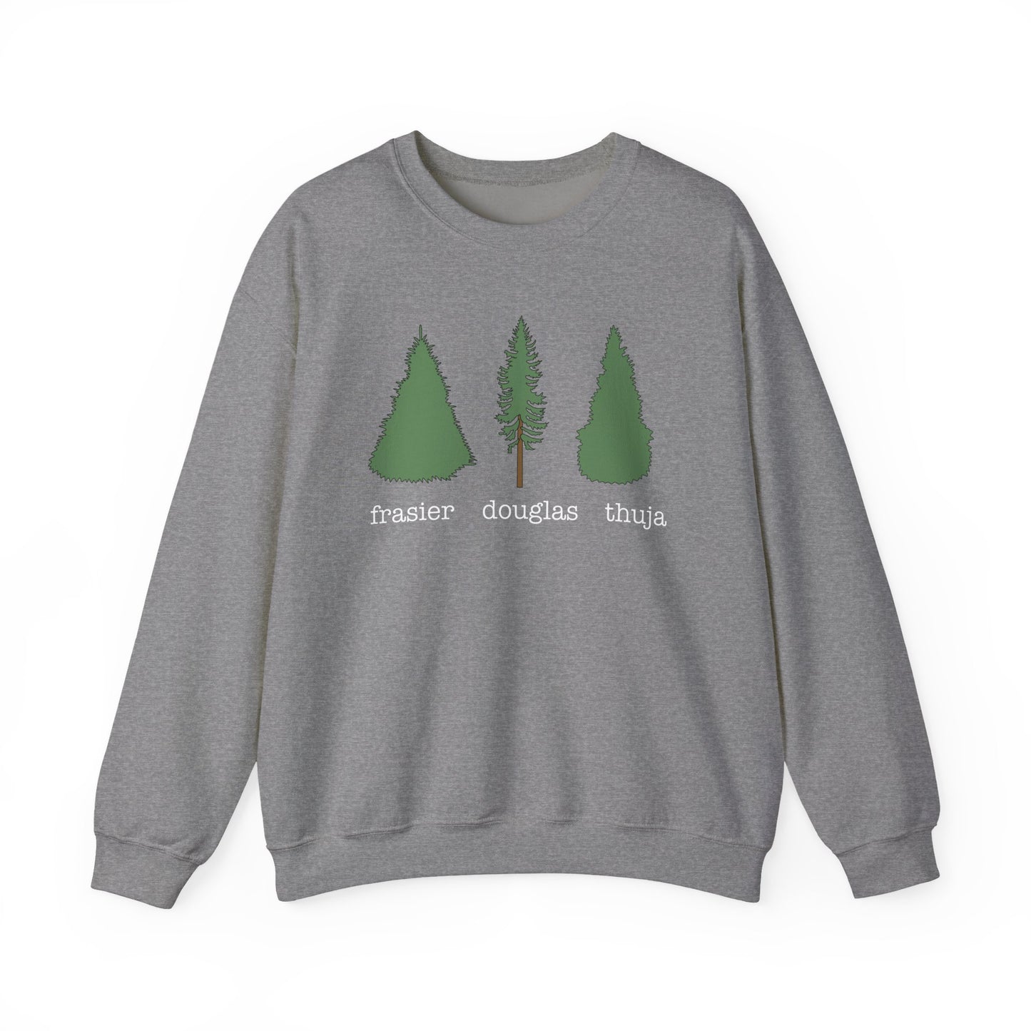 Frasier Douglas Thuja FDT Pine Tree Eco-Friendly Tree Sweatshirt, Unisex Crewneck, Nature Lover Gift, Casual Outfit, Gift for Him or Her
