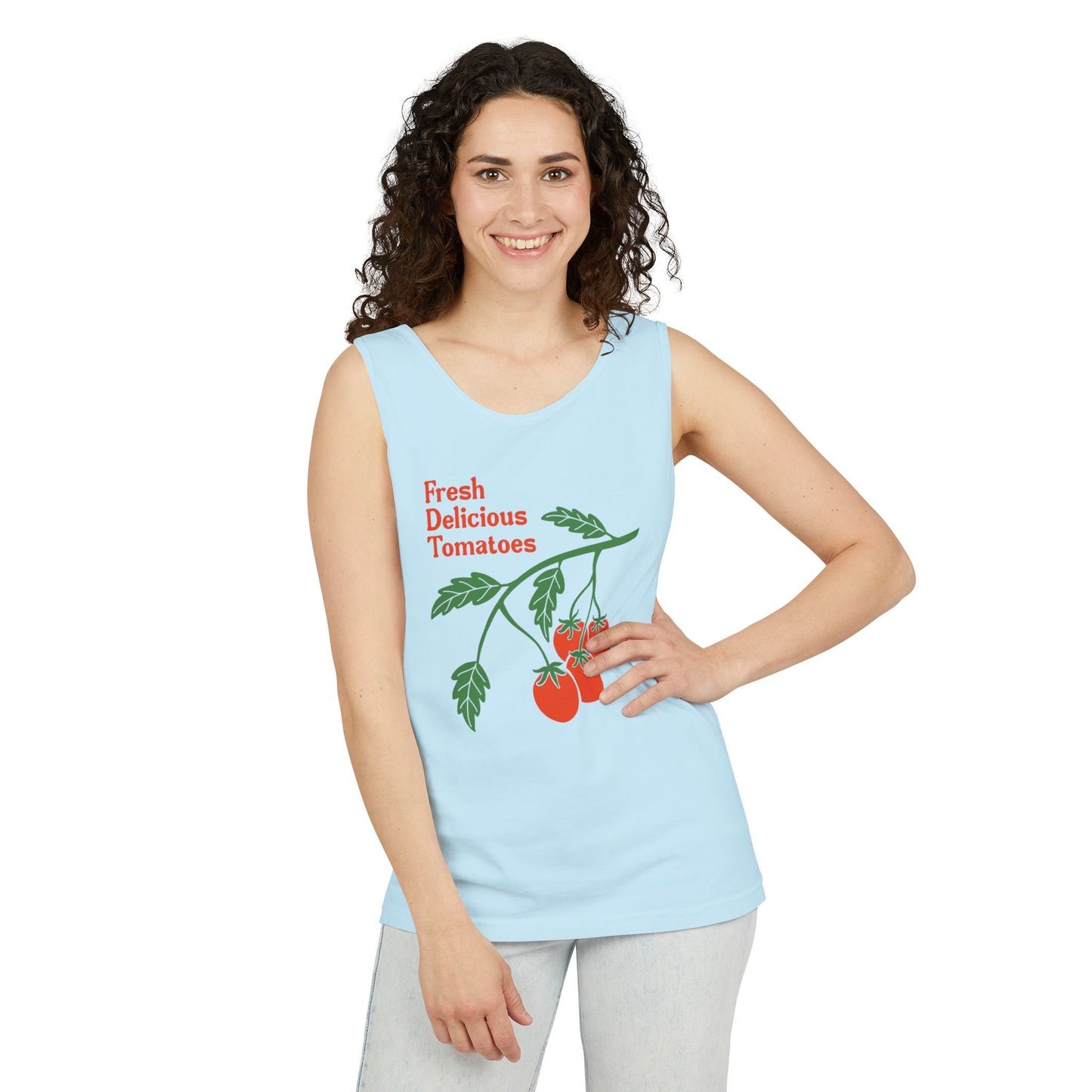 Fresh Delicious Tomatoes Tank Top | Cherry Tomato Illustration, Garden Produce Tee