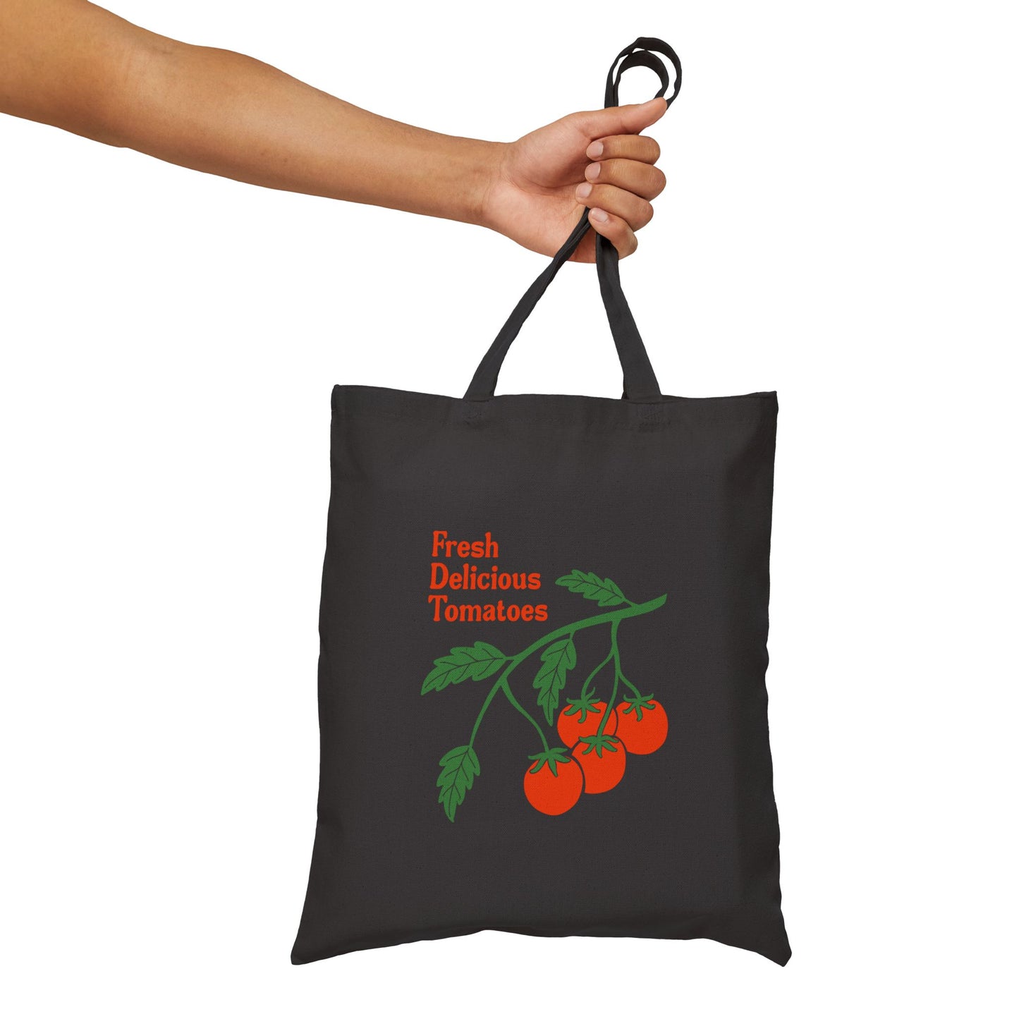 Fresh Delicious Tomatoes Tote Bag | Vintage Tomato Illustration, Farmer's Market Canvas fdt