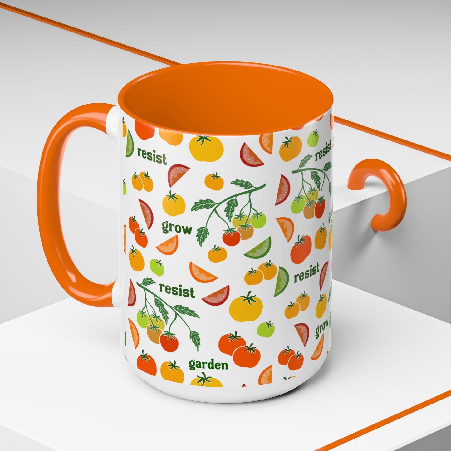 Resist Grow Garden tomatoes coffee mug | Accent Mug 11oz 15oz