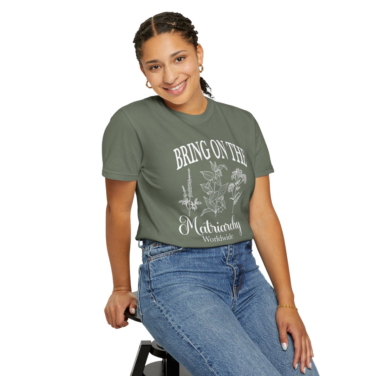 Bring On The Matriarchy T-shirt Feminist Floral Graphic Tee