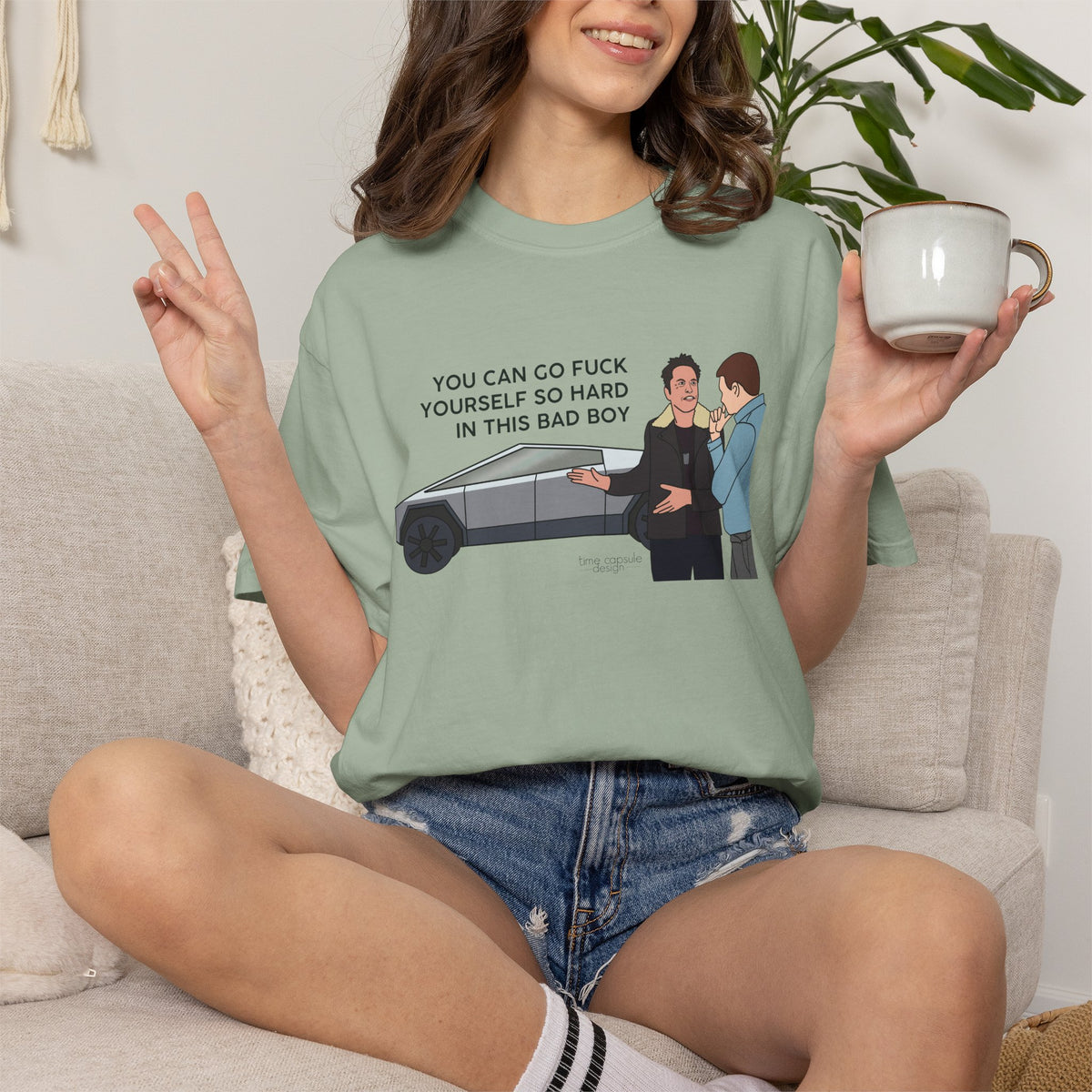Elon Musk Cybertruck Tesla You Can Go Fuck Yourself So Hard in This Bad Boy T-Shirt