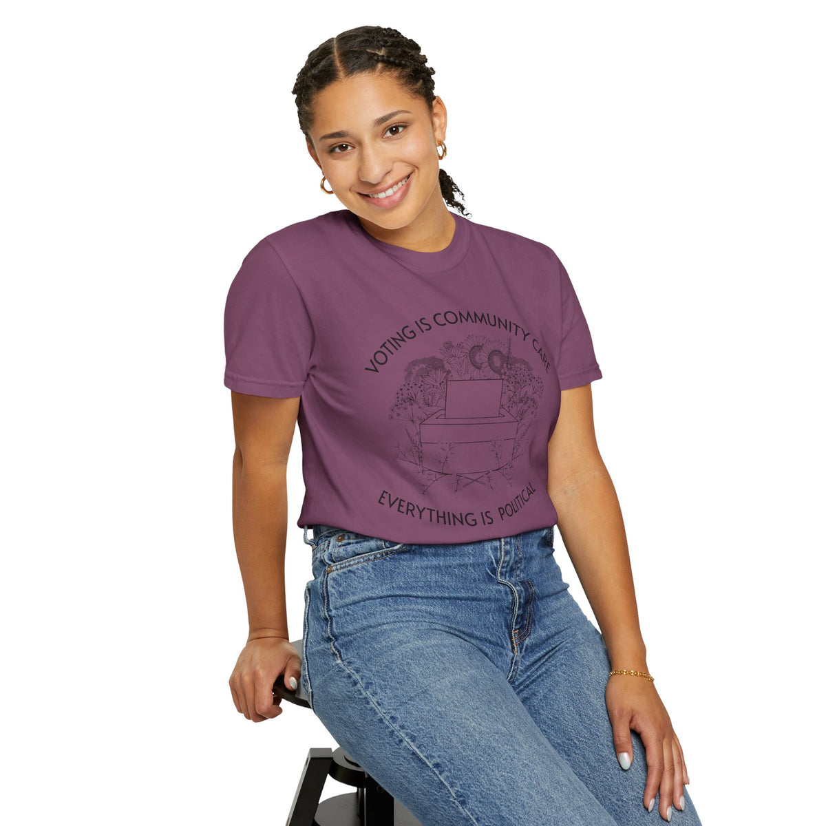 Voting Is Community Care T-Shirt Everything Is Political Vote Graphic Tee