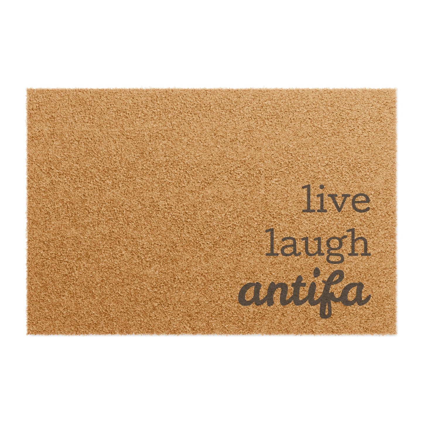 Live Laugh Antifa Doormat Coir Welcome Mat