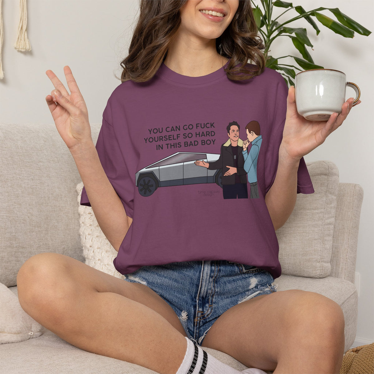 Elon Musk Cybertruck Tesla You Can Go Fuck Yourself So Hard in This Bad Boy T-Shirt