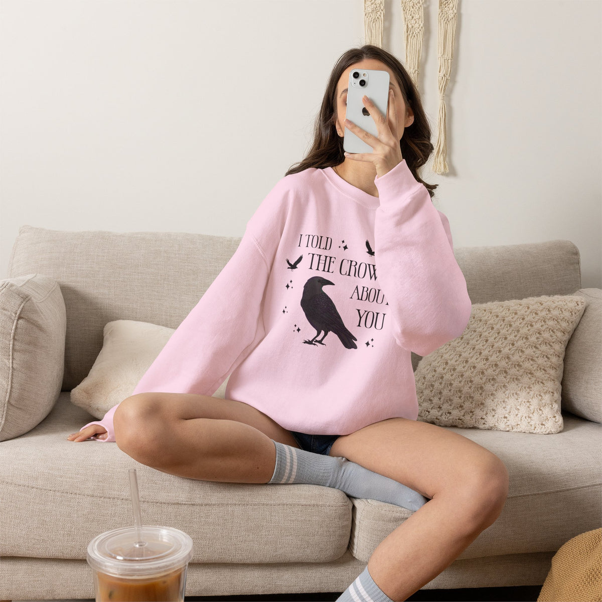 I Told the Crows About You Gothic Crow Sweatshirt Matriarchy