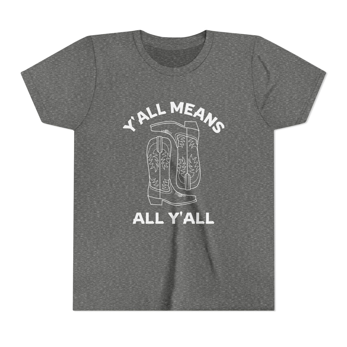 Youth Y’all Means All Y’all Cowboy Boot Graphic T-Shirt