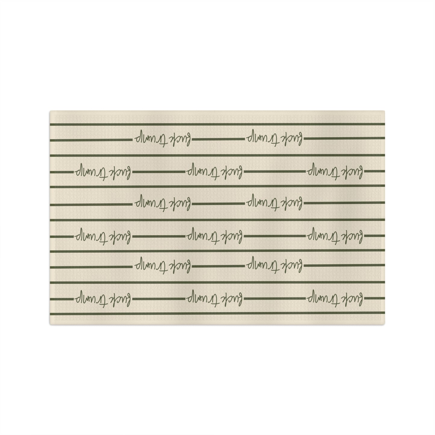 flour to table striped script Microfiber Tea Towel | farmhouse kitchen stripes FDT