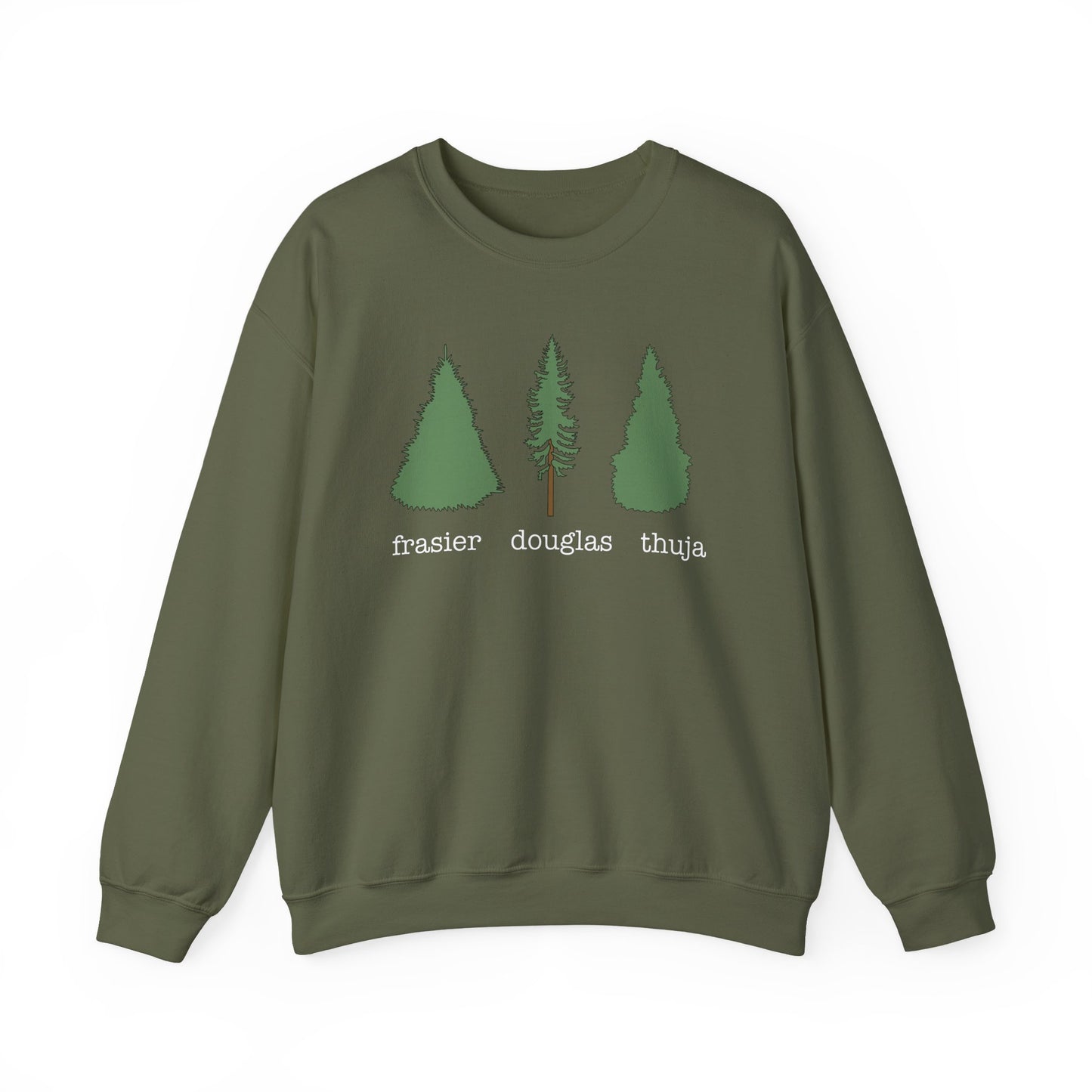 Frasier Douglas Thuja FDT Pine Tree Eco-Friendly Tree Sweatshirt, Unisex Crewneck, Nature Lover Gift, Casual Outfit, Gift for Him or Her