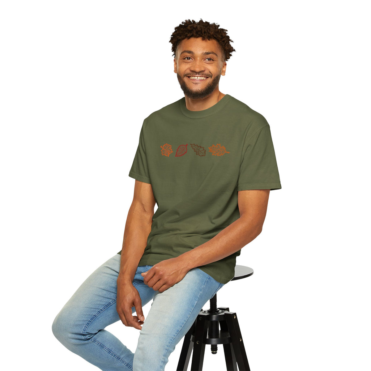 Autumn Leaves T-Shirt FDT Minimal Fall Foliage Graphic Tee