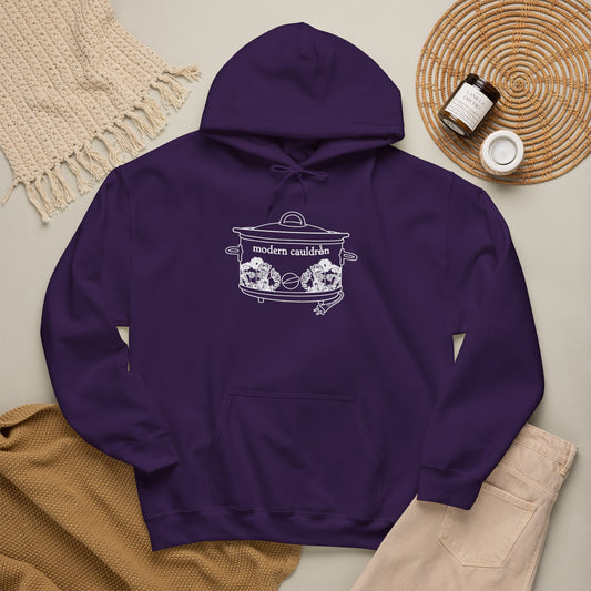 Modern Cauldron Witchy Floral Crock Pot Hoodie