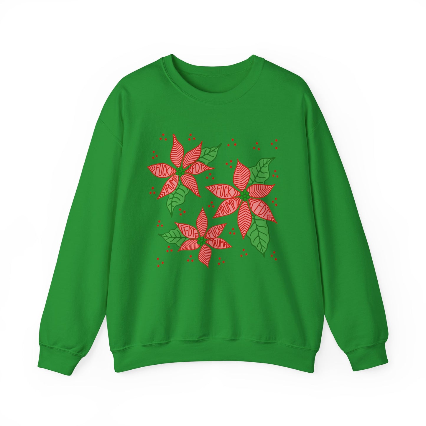 Slightly Subtle Festive Poinsettia Sweatshirt FDT