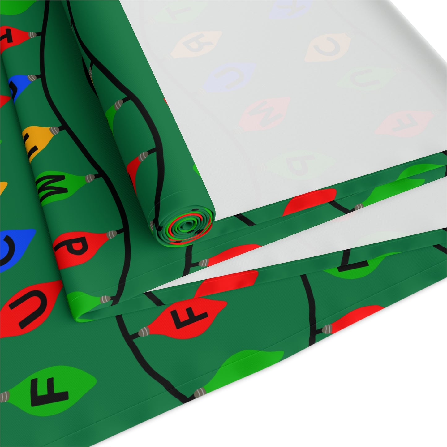 Slightly Subtle Holiday Lights Festive Table Runner