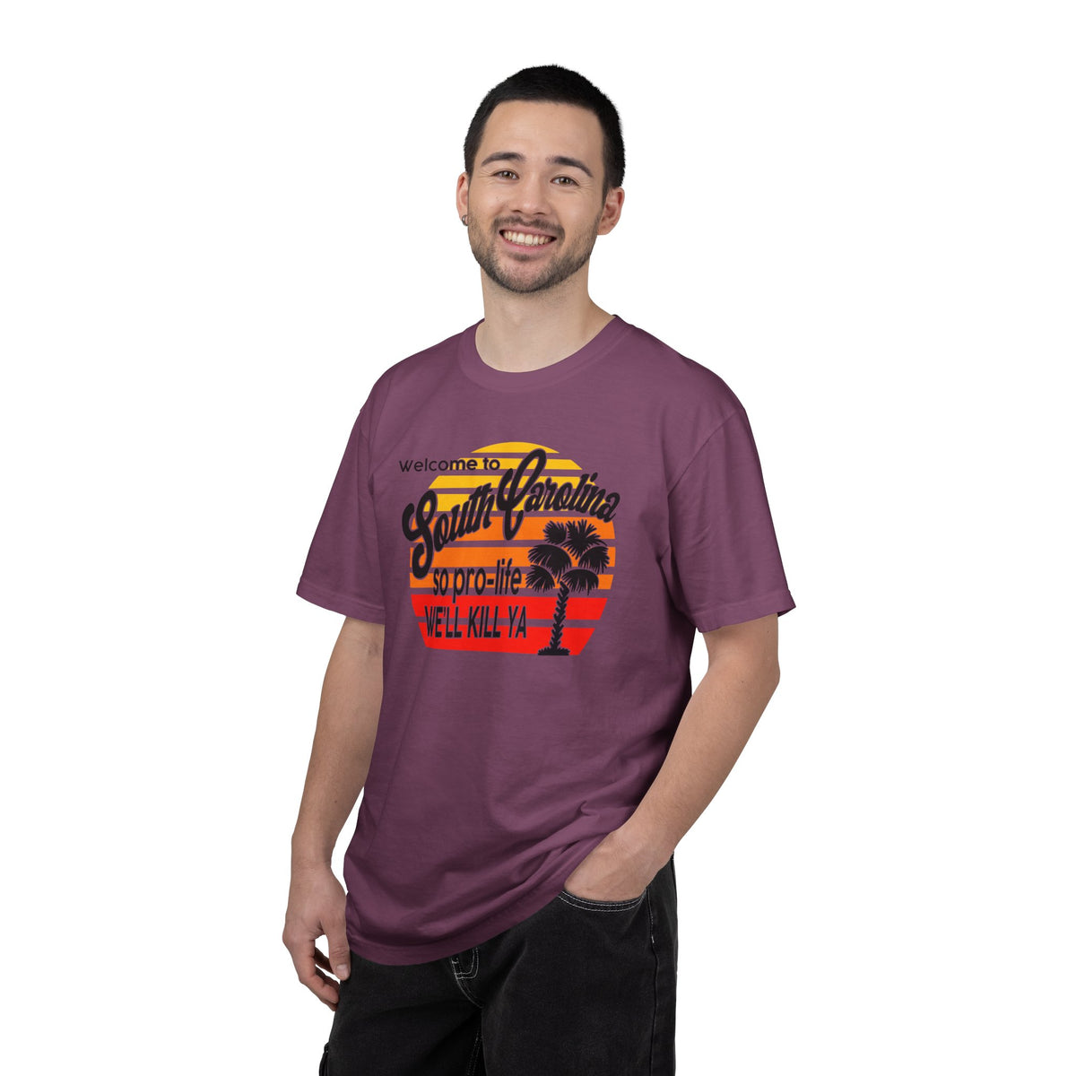 South Carolina Political Dark Humor Abortion Sunset T-Shirt Welcome to South Carolina Graphic Tee
