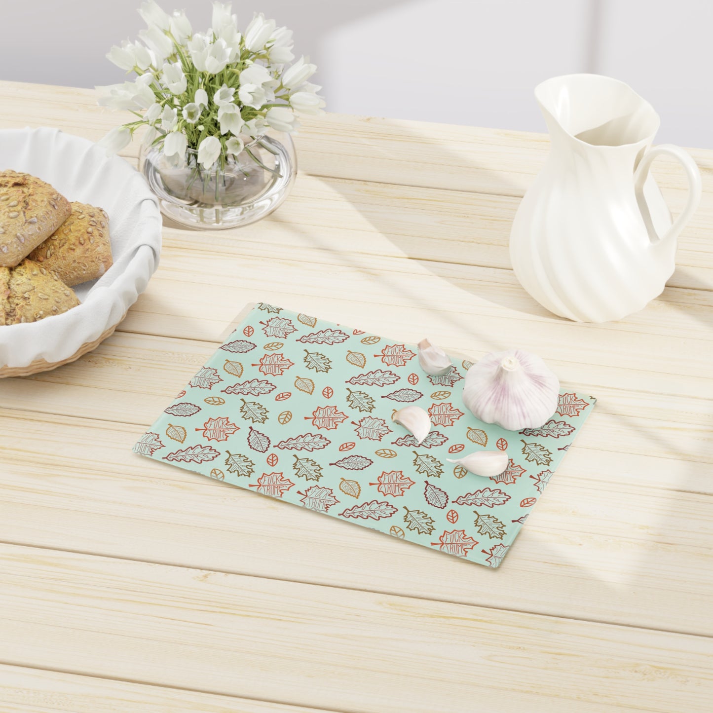 Slightly Subtle Autumn Leaves Cutting Board, Fall Kitchen Decor, Thanksgiving Gift, Nature Lover Kitchenware, Rustic Dining Essential