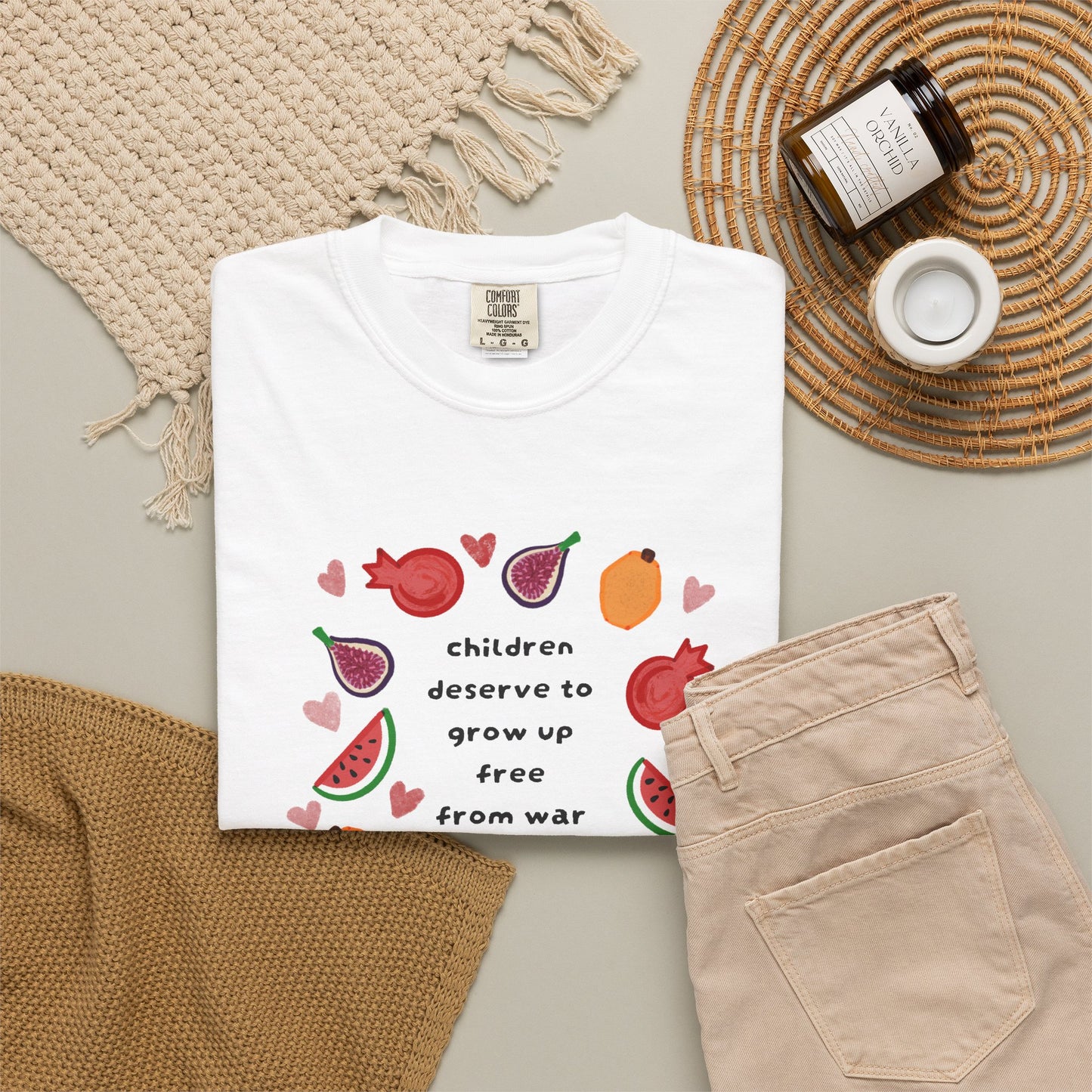 Children Deserve to Grow Up Tee Anti War Peace & Freedom Statement T-Shirt
