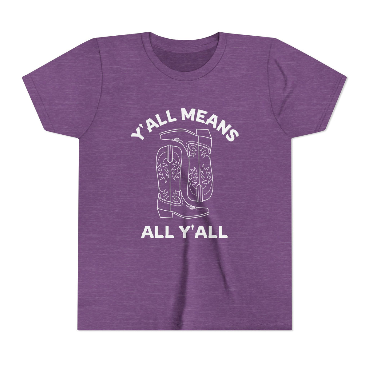 Youth Y’all Means All Y’all Cowboy Boot Graphic T-Shirt