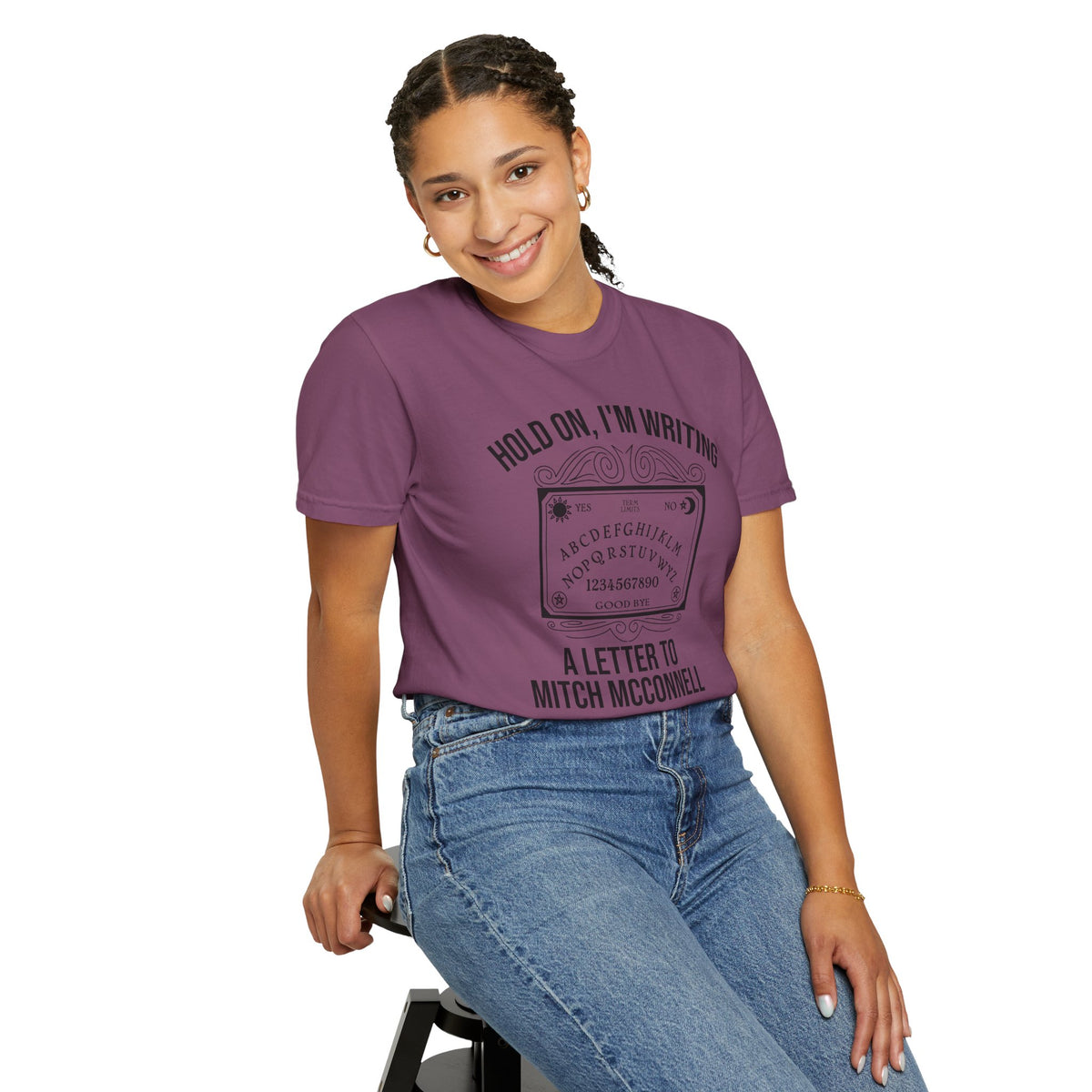 Ouija Board 'Hold On, I'm Writing a Letter to Mitch McConnell' T-Shirt