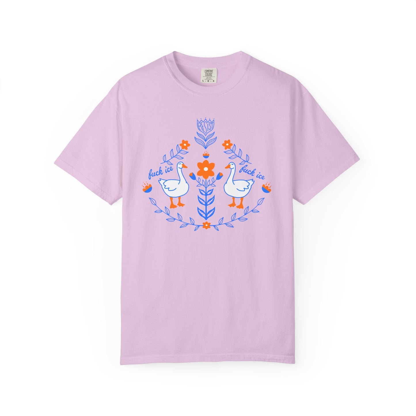Folksy Silly Goose Tee —  F Ice Resist Floral Graphic T-Shirt
