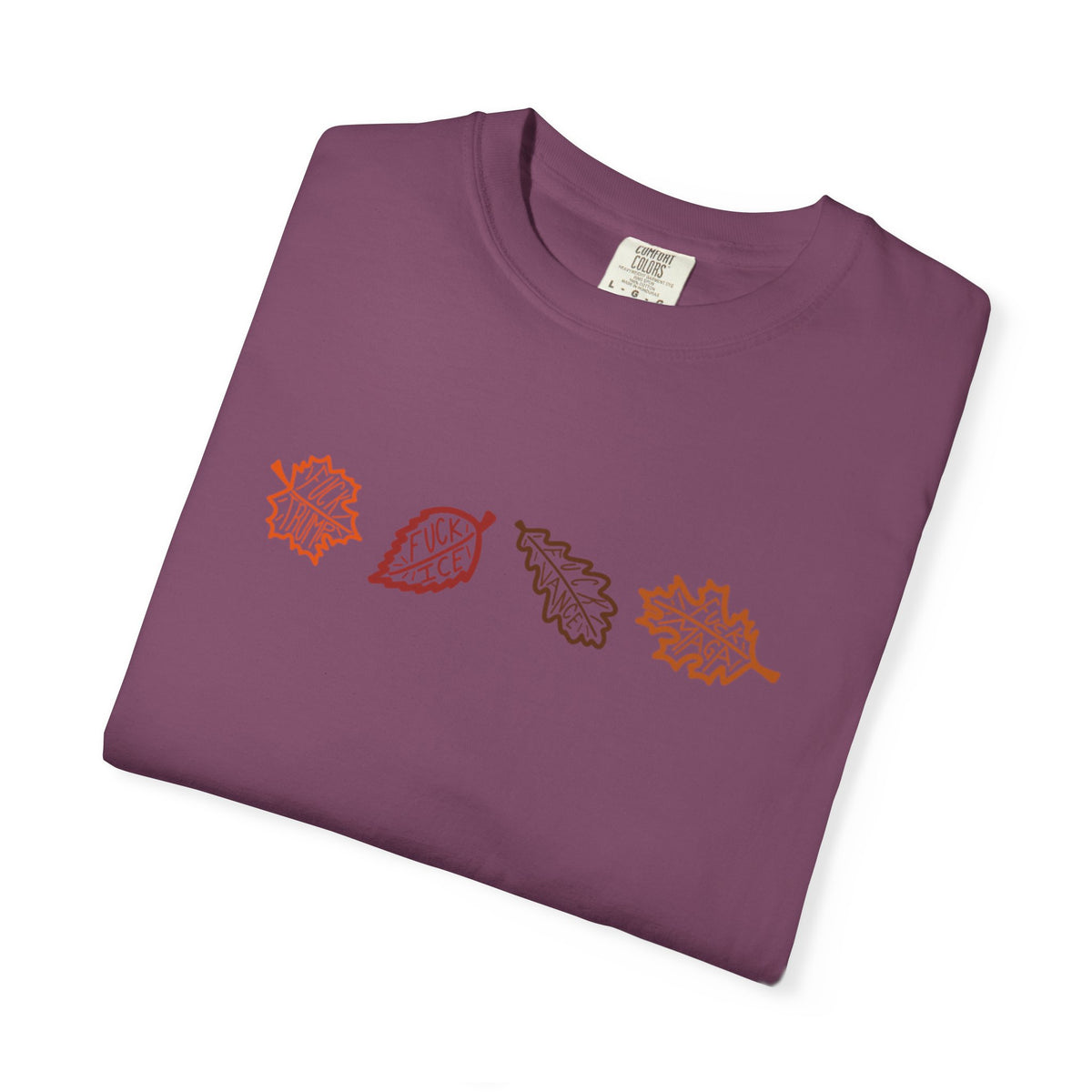 Autumn Leaves T-Shirt FDT Minimal Fall Foliage Graphic Tee