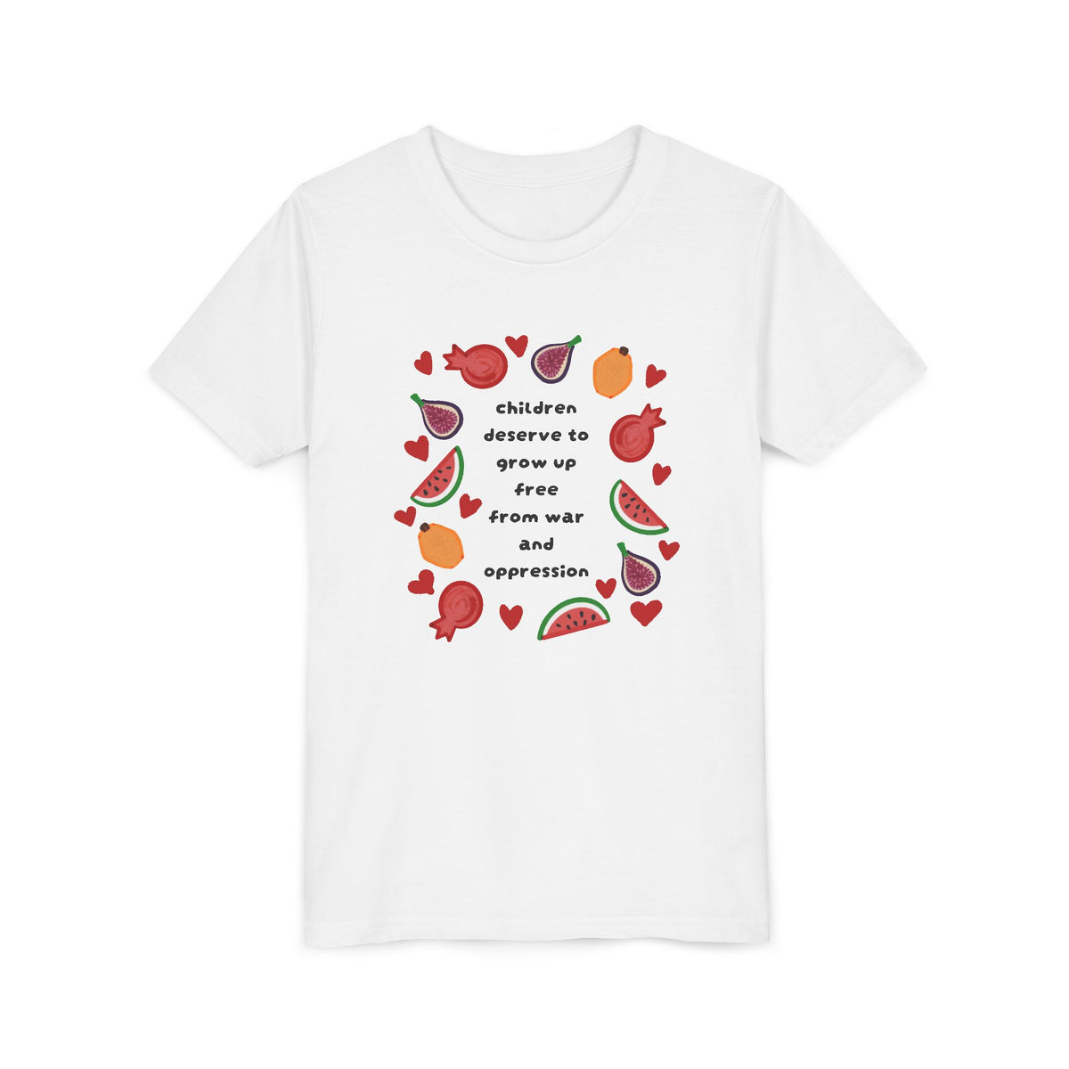 Children Deserve to Grow Up Free From War and Oppression Youth T-Shirt