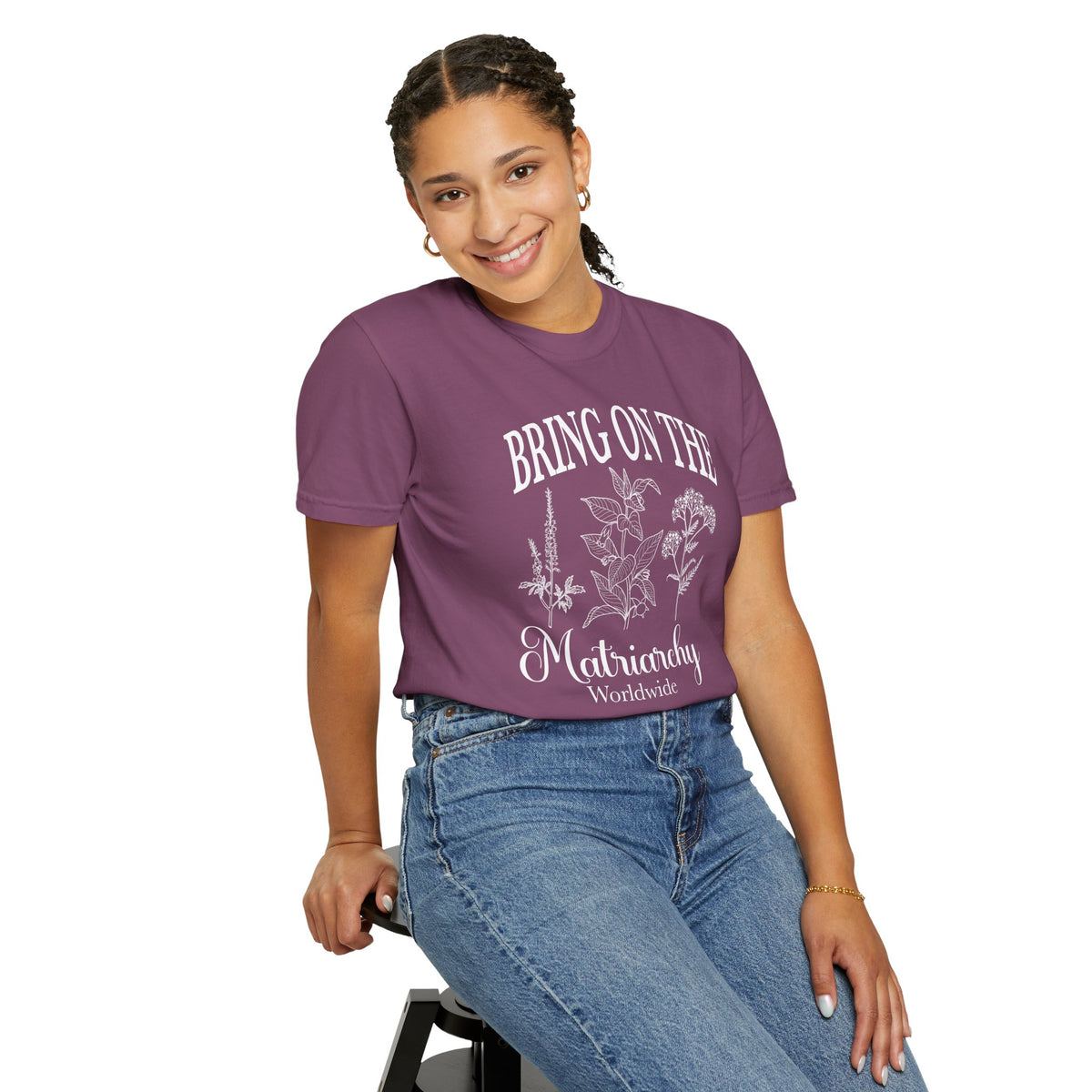 Bring On The Matriarchy T-shirt Feminist Floral Graphic Tee