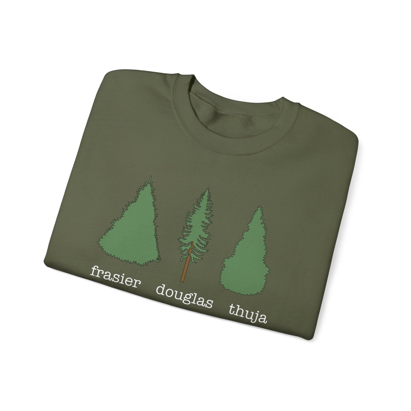Frasier Douglas Thuja FDT Pine Tree Eco-Friendly Tree Sweatshirt, Unisex Crewneck, Nature Lover Gift, Casual Outfit, Gift for Him or Her
