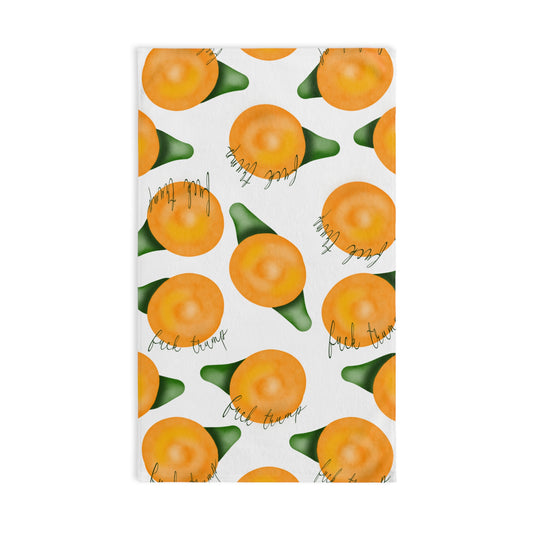 When Life Gives You Trump Oranges Hand Towel Slightly Subtle