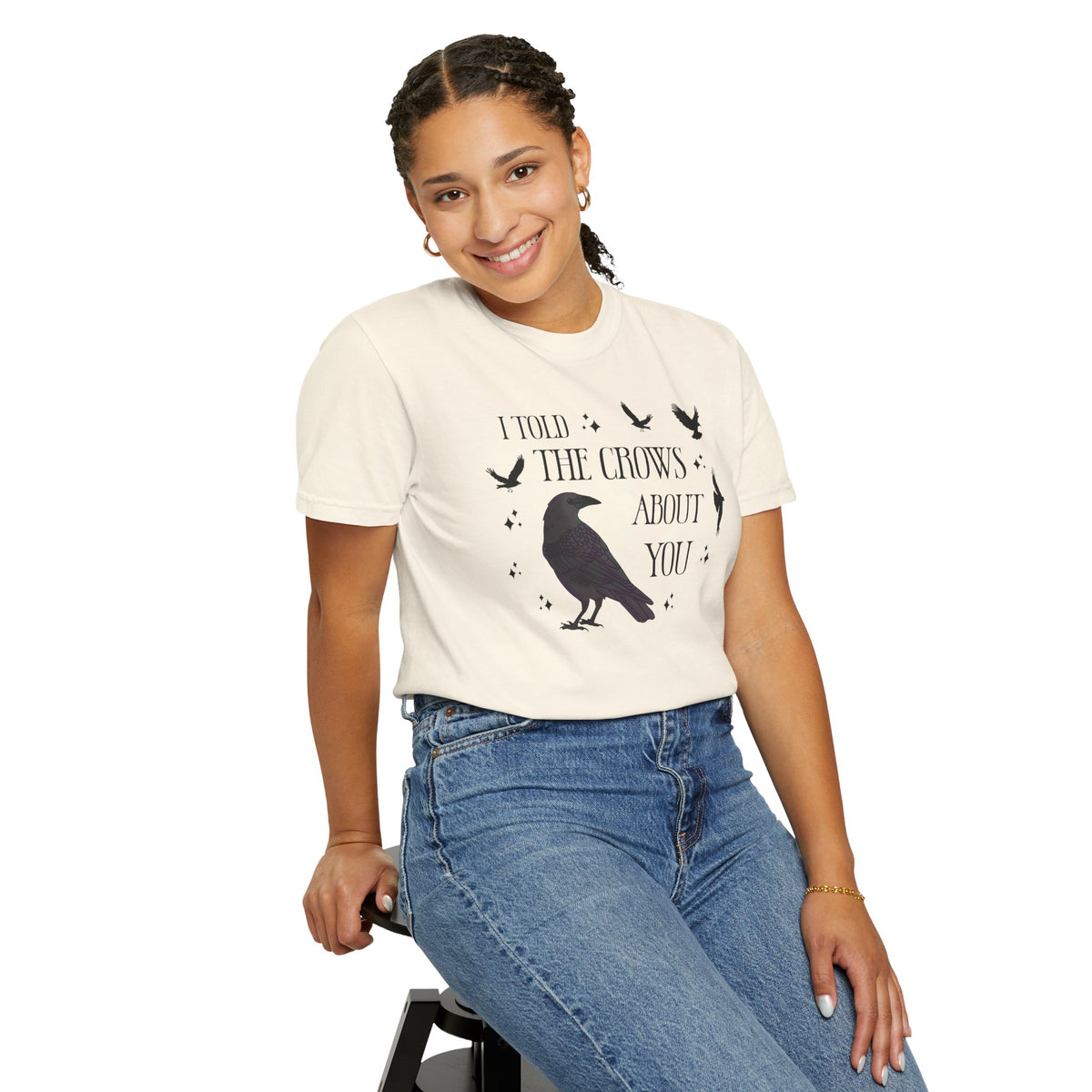 I Told The Crows About You Witchy Crow Raven Graphic Tee