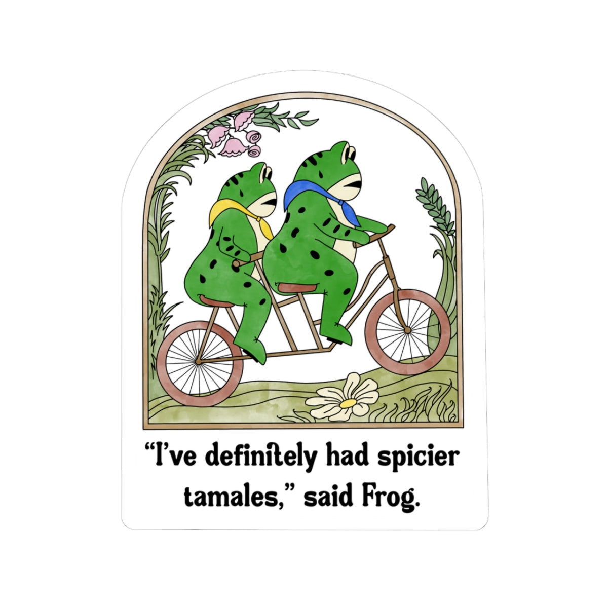 Frog and Frog Kiss-Cut Sticker, Frog No Kings Anti Ice Decal, Laptop Sticker, Water Bottle Label, Vinyl Sticker, Journal, Planner Sticker