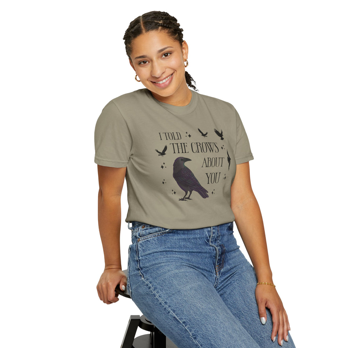 I Told The Crows About You Witchy Crow Raven Graphic Tee