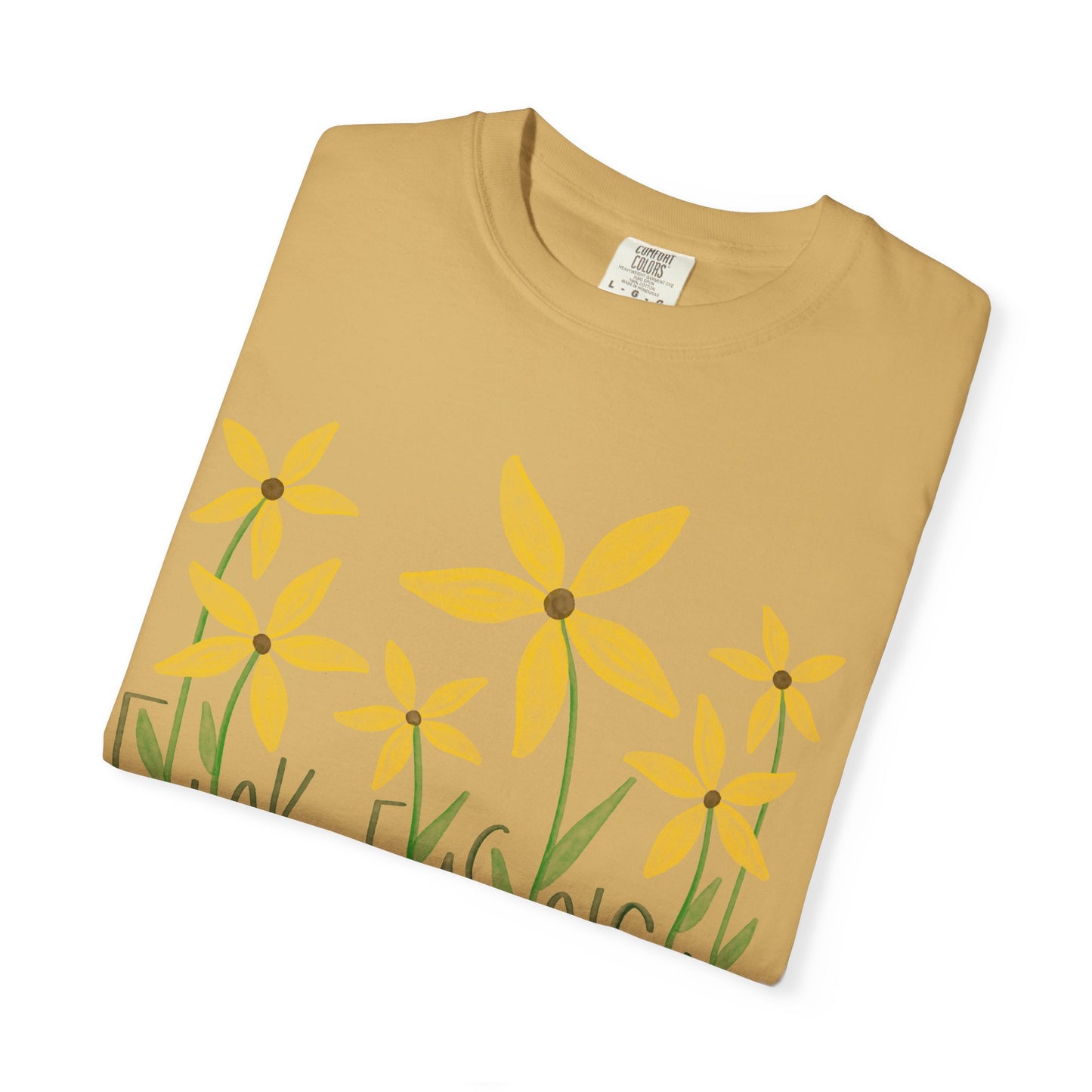 Slightly Subtle Black Eyed Susan T-Shirt | Yellow Floral Comfort Colors Tee
