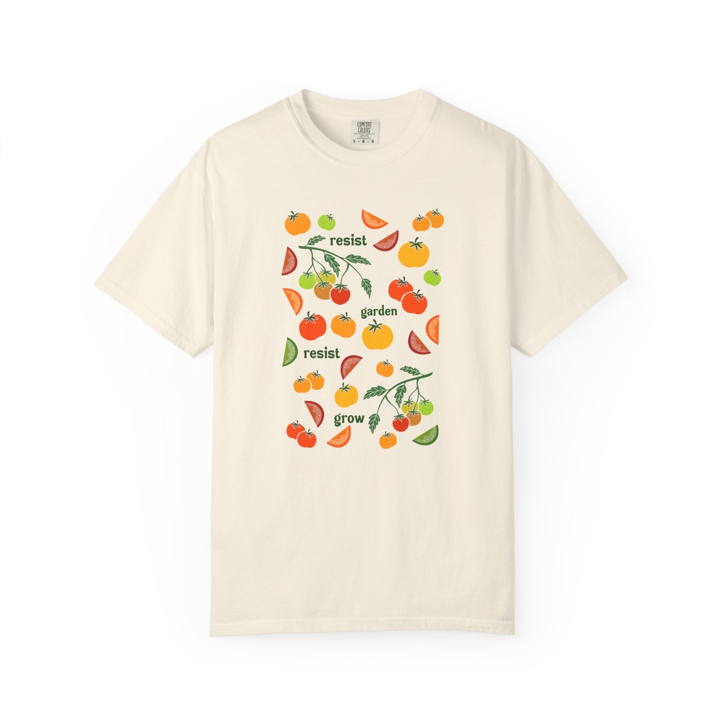 Resist Garden Grow T-shirt | Tomato Garden Illustration