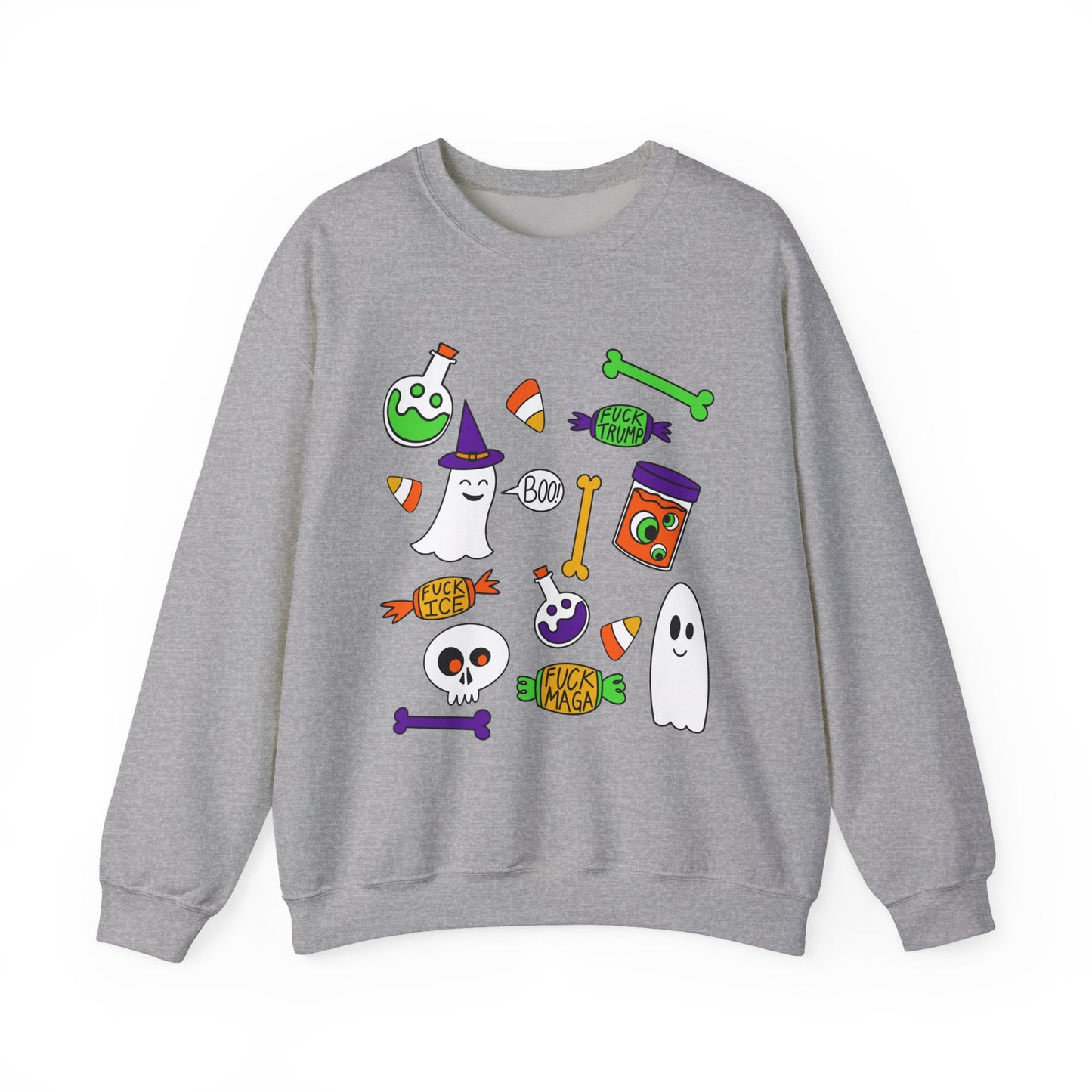 Halloween Candy Ghosts Crewneck Sweatshirt — Cute Spooky Graphic