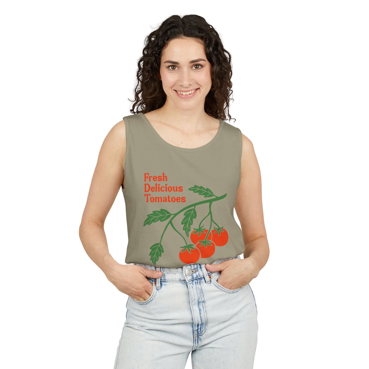 Fresh Delicious Tomatoes Tank Top | Cherry Tomato Illustration, Garden Produce Tee