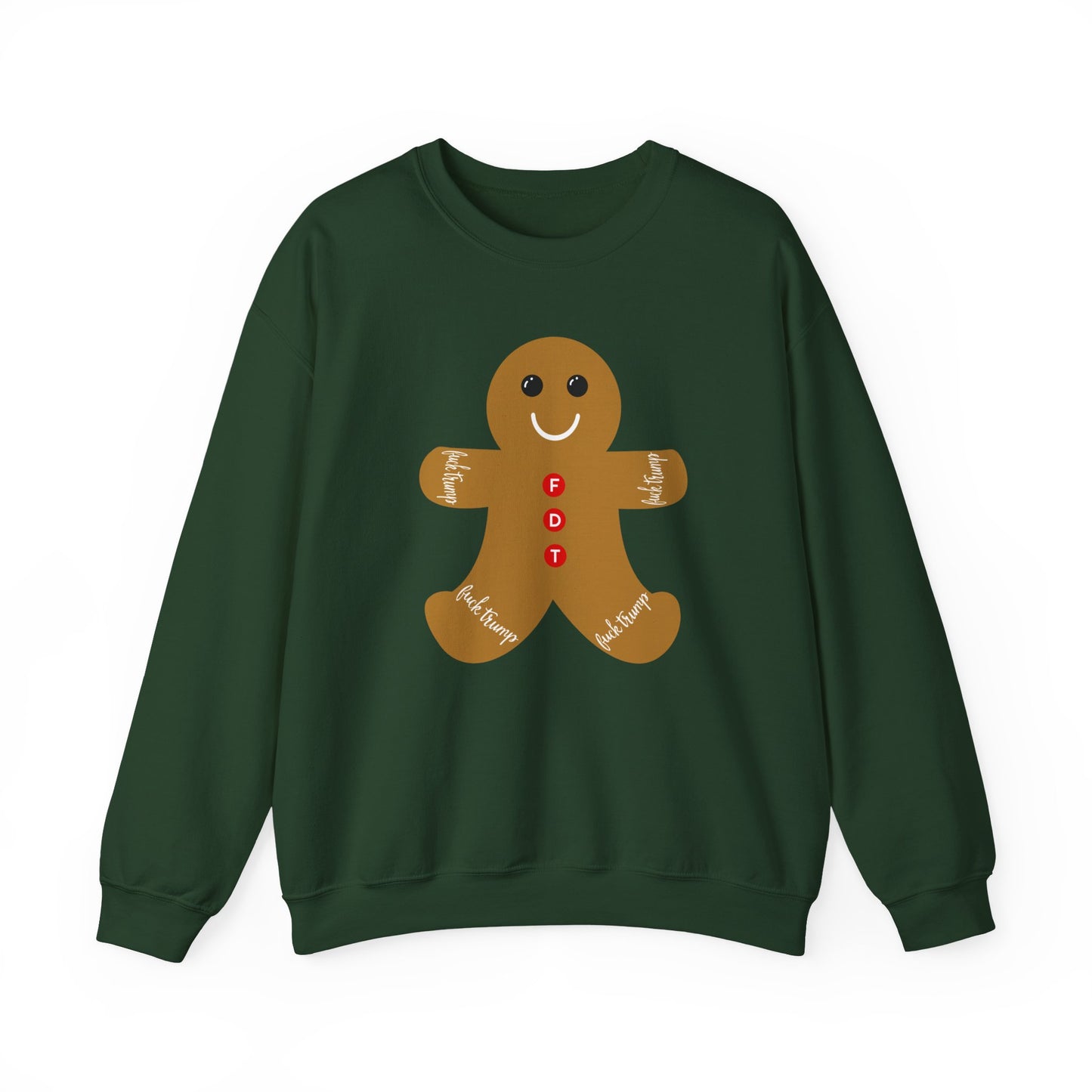 Slightly Subtle Gingerbread Man Crewneck Sweatshirt, FDT Cozy Christmas Gift, Holiday Sweater, Festive Apparel, Winter Wardrobe