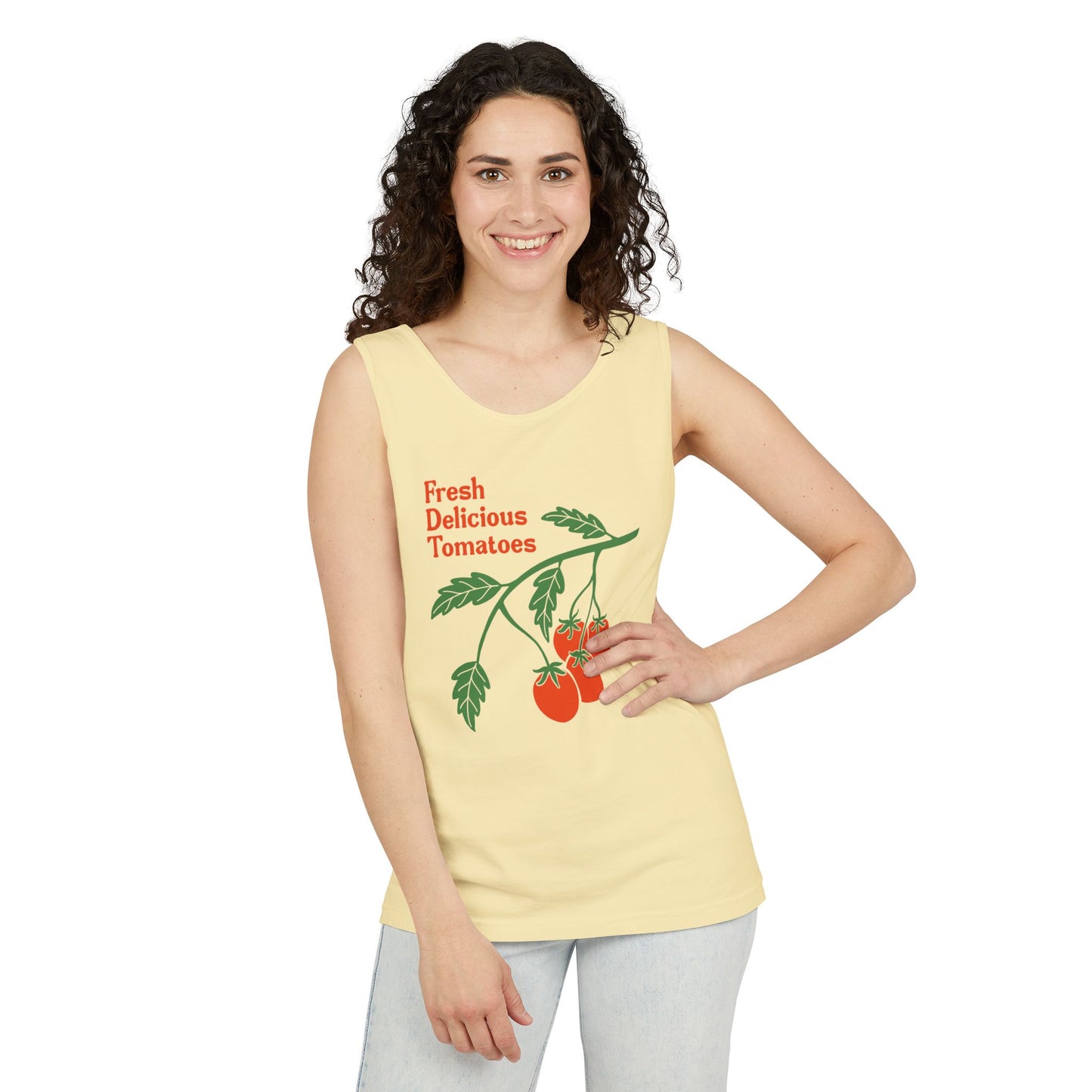 Fresh Delicious Tomatoes Tank Top | Cherry Tomato Illustration, Garden Produce Tee
