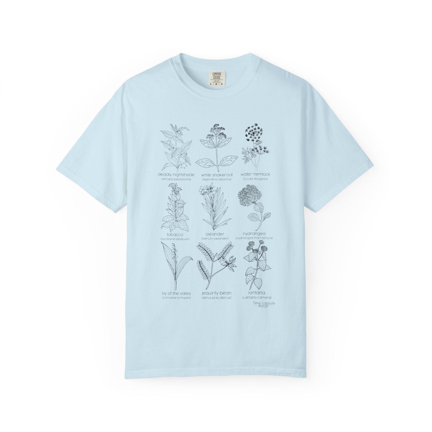 Deadly Nightshade Botanical Illustration T-Shirt | Vintage Plant Sketches, Floral Chart