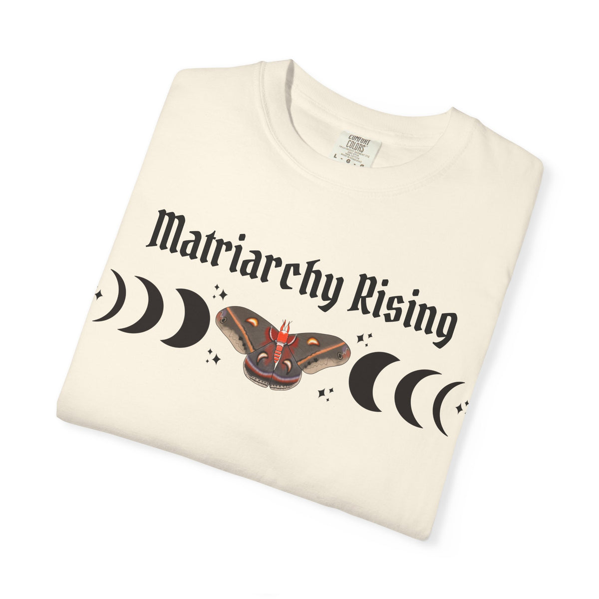 Matriarchy Rising Tee Moon Phases & Moth Feminist Graphic T-Shirt