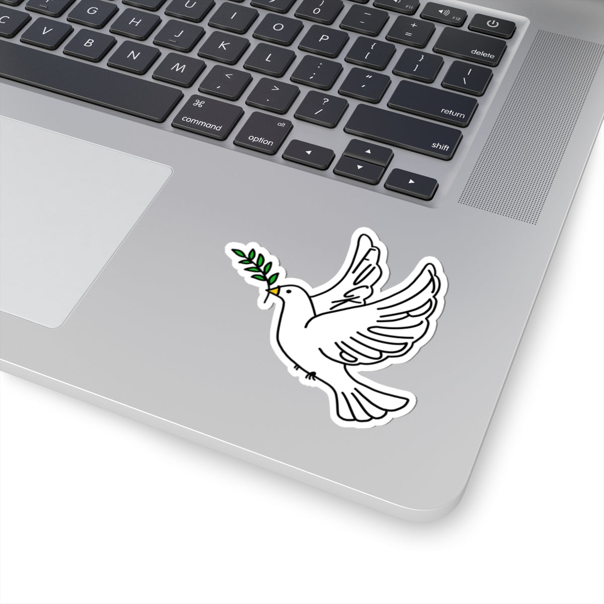 Slightly Subtle Dove with Olive Branch Sticker | Peace Symbol Kiss-Cut Sticker