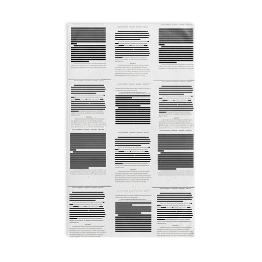 Redacted Files Pattern Hand Towel