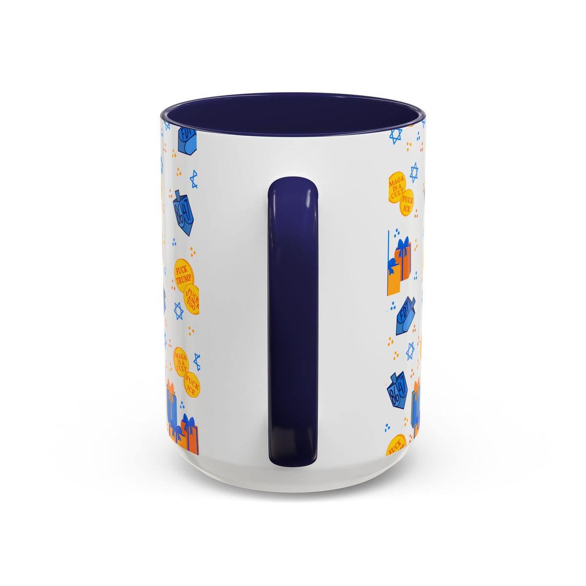 Hanukkah Gift Coffee Mug – Happy Hanukkah Dreidel Gelt Gifts FDT Mug