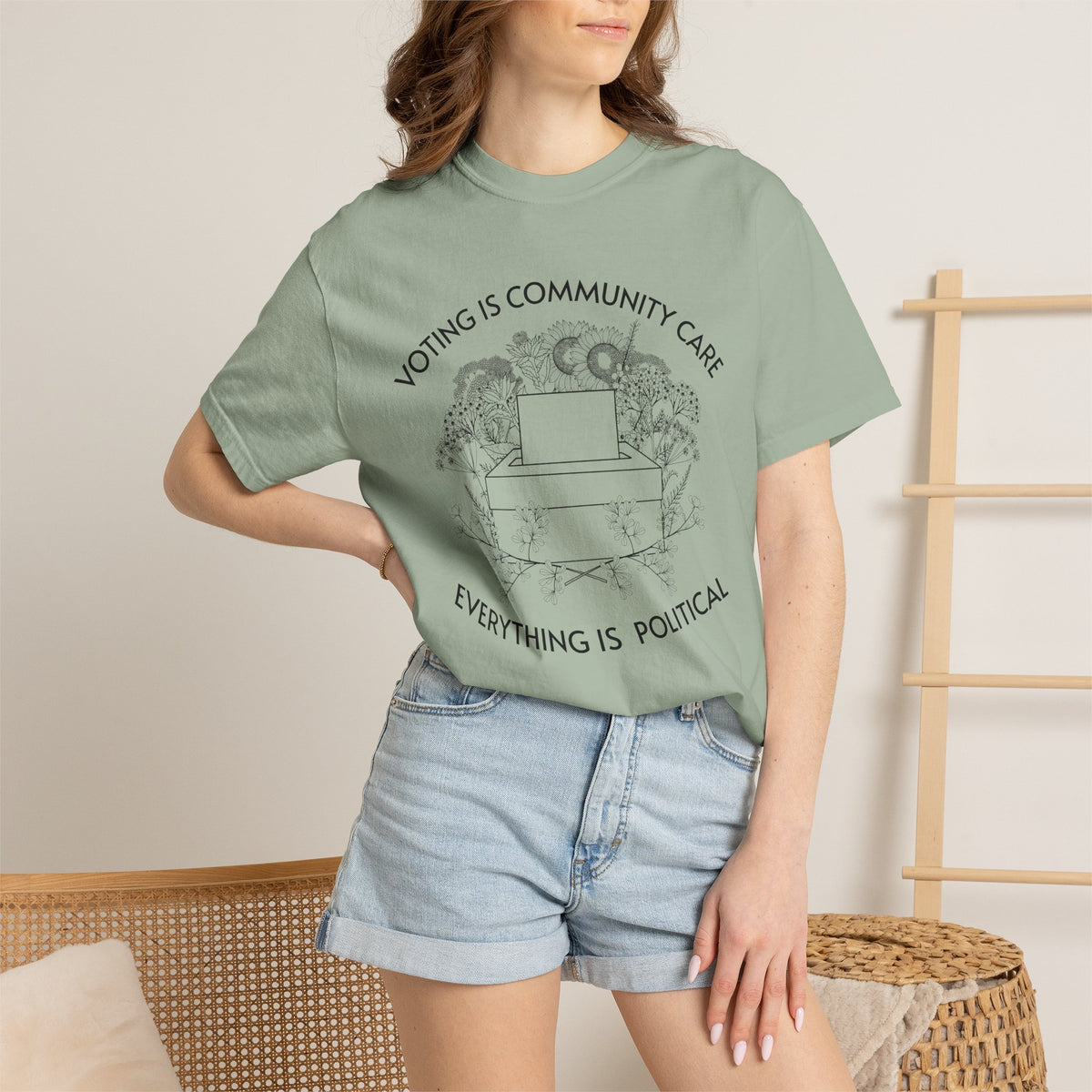 Voting Is Community Care T-Shirt Everything Is Political Vote Graphic Tee