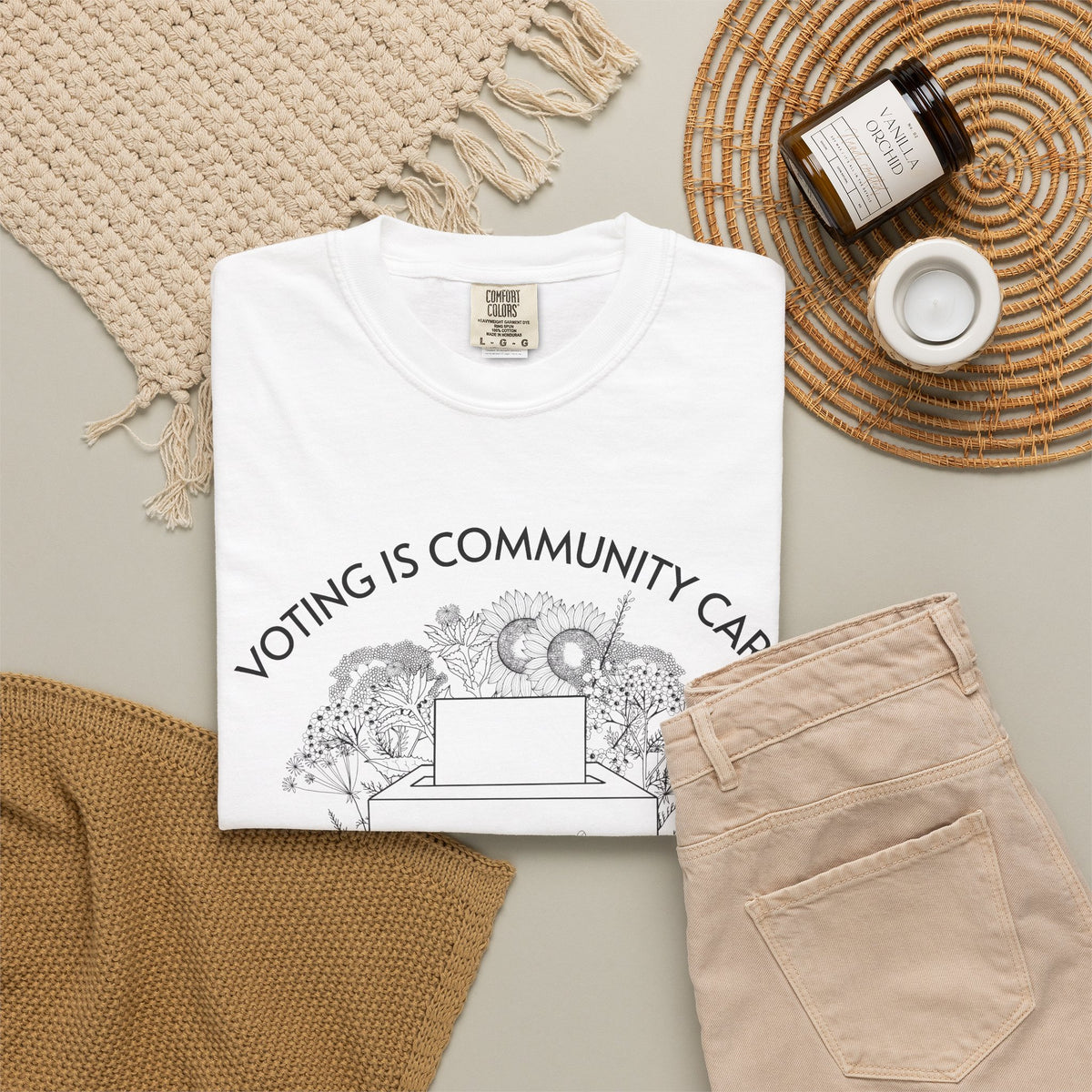 Voting Is Community Care T-Shirt Everything Is Political Vote Graphic Tee