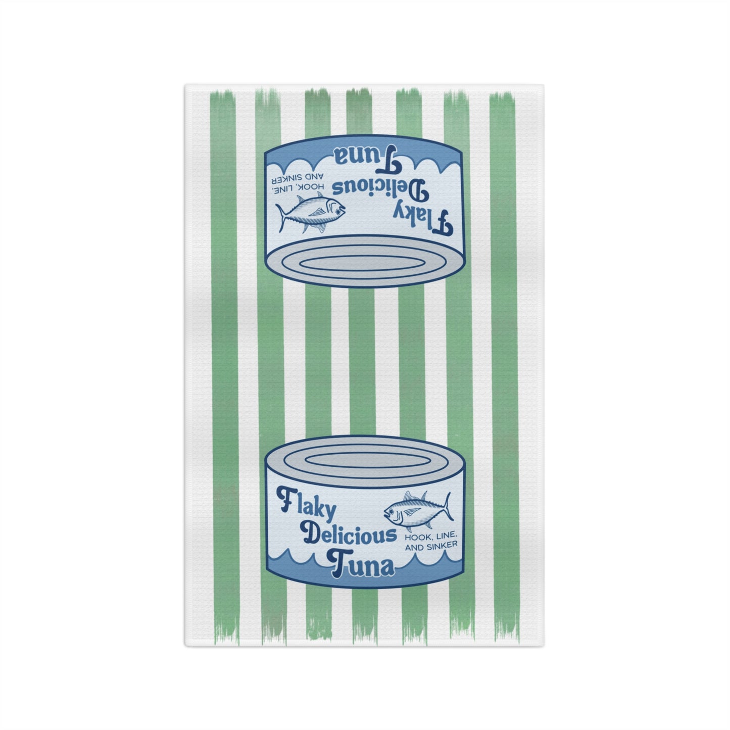 Vintage Tuna Can Stripe Kitchen Towel FDT