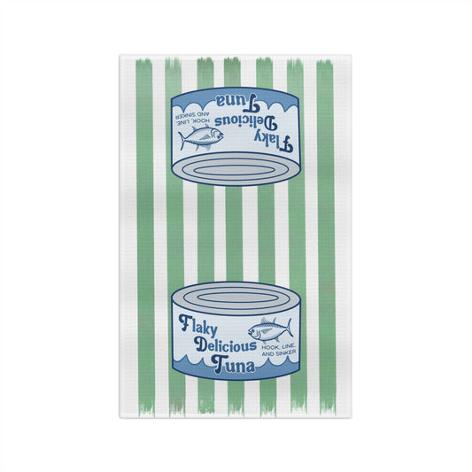 Vintage Tuna Can Stripe Kitchen Towel FDT