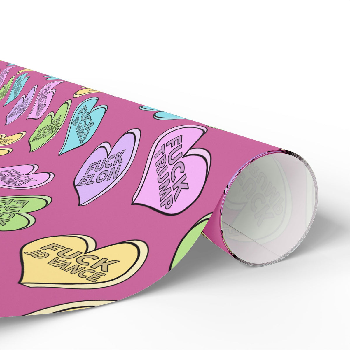 Slightly Subtle Conversation Hearts Wrapping Papers FDT