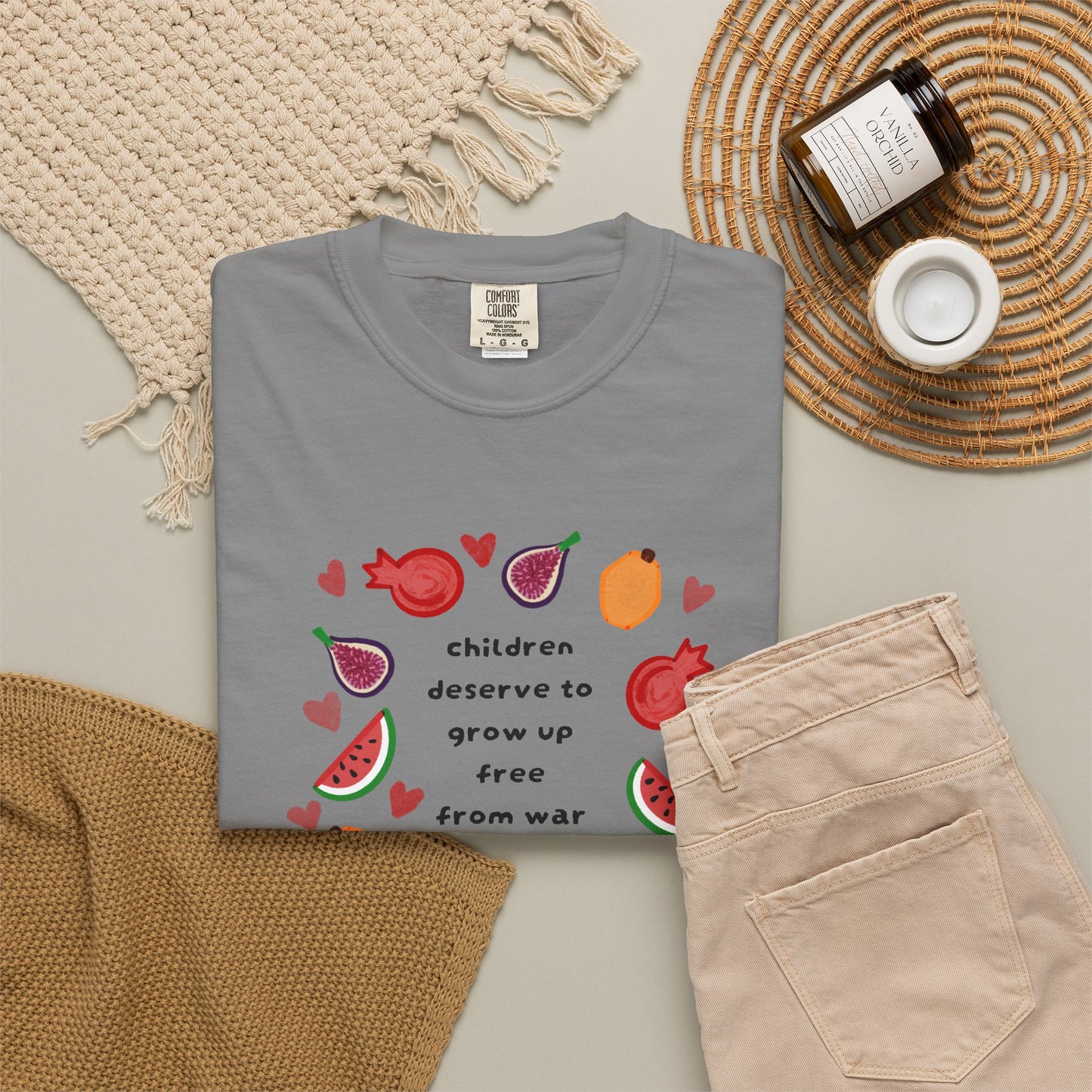 Children Deserve to Grow Up Tee Anti War Peace & Freedom Statement T-Shirt