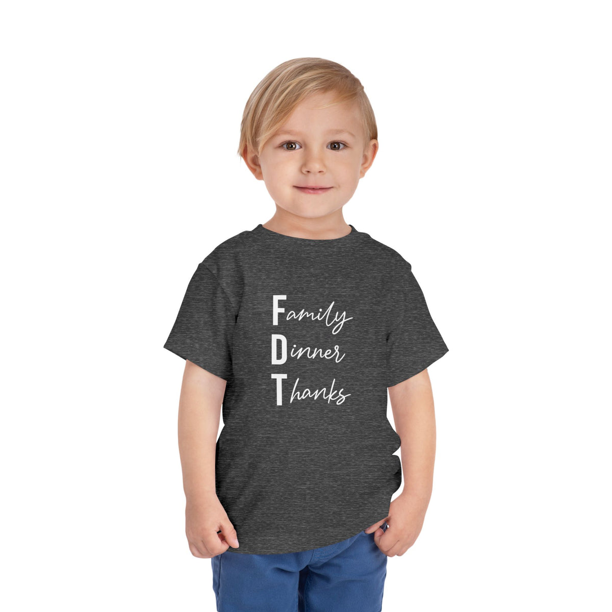 Toddler “Family Dinner Thanks” Thanksgiving T-Shirt FDT baby